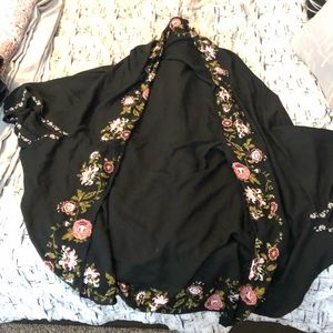 Floral/ black shawl